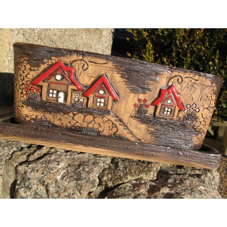 Truhlík s domečky 35 cm